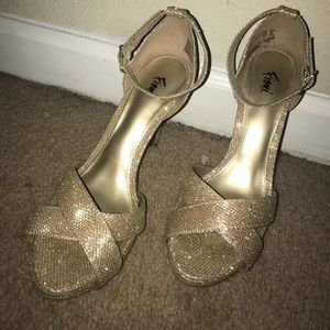 Gold Sparkly Heels